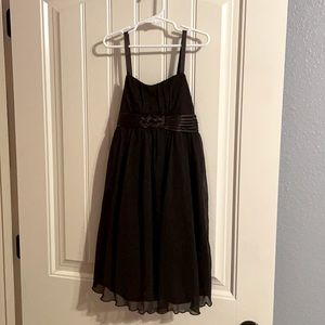 Little girls dark brown dress